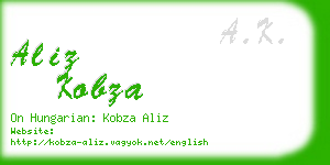 aliz kobza business card